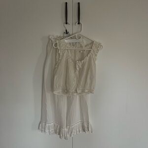 Doen Thumbelina Pants & Traveler Top Set in Salt